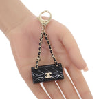 Chanel Quilted Chain Bag Aba121 nl990 Charm Resin Black — view 8