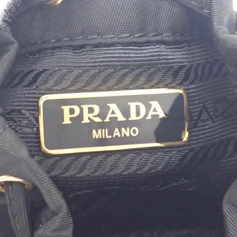 Prada Mini Icon 1 Tt202 2 Dmk f0632 Bag Charm Nylon Black — view 6