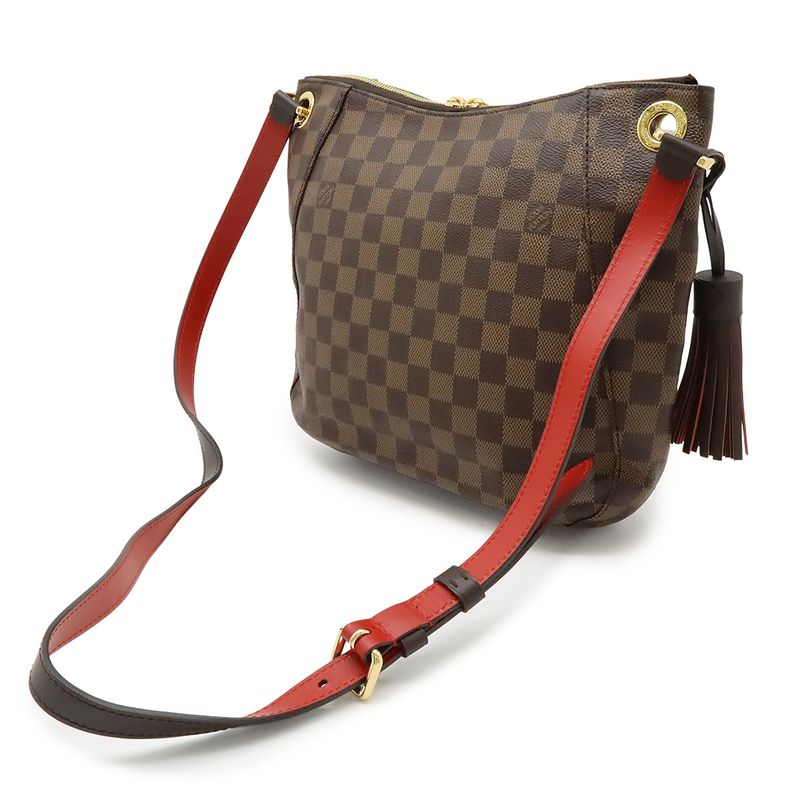 Louis Vuitton Damier South Bank Shoulder Bag Crossbody Fringe Tassel Charm — view 2