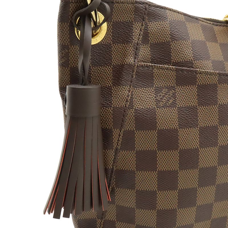 Louis Vuitton Damier South Bank Shoulder Bag Crossbody Fringe Tassel Charm — view 7