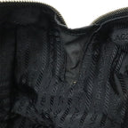 Prada Logo Jacquard Triangle Second Bag Clutch Multi Pouch Nylon Nero — view 7