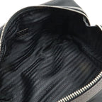 Prada Logo Jacquard Triangle Second Bag Clutch Multi Pouch Nylon Nero — view 6