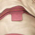 Gucci Soho Interlocking G Mini Boston Bag Handbag Pink Leather — view 5