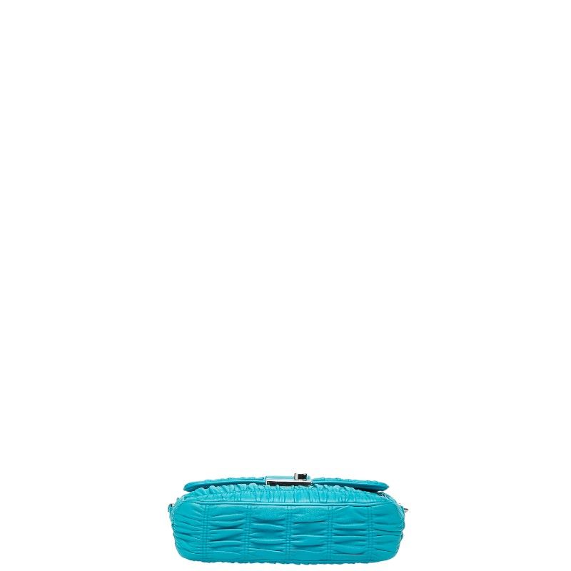 Prada Nappa Gaufre Chain Shoulder Bag Bt0939 Blue Leather — view 3