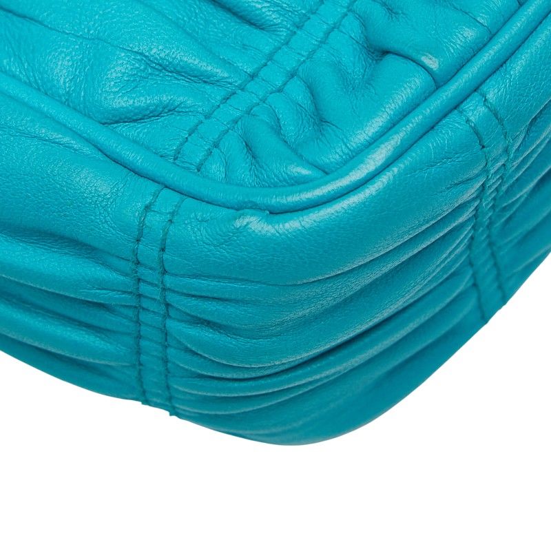 Prada Nappa Gaufre Chain Shoulder Bag Bt0939 Blue Leather — view 7