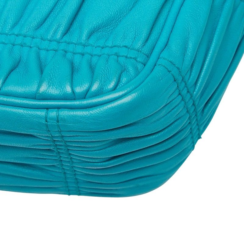 Prada Nappa Gaufre Chain Shoulder Bag Bt0939 Blue Leather — view 6
