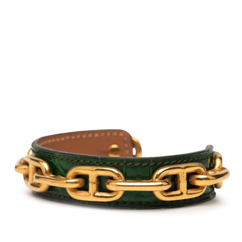 Hermes Chaine D'ancre Green Gold Leather Plated — view 3