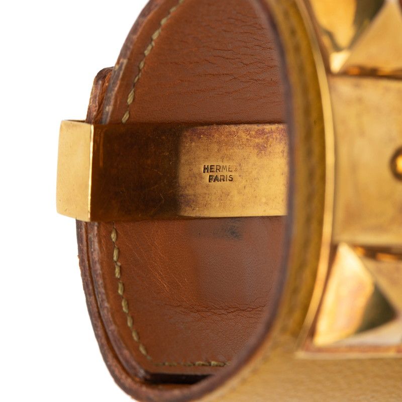 Hermes Collierd Chien Yellow Gold Leather Plated — view 7