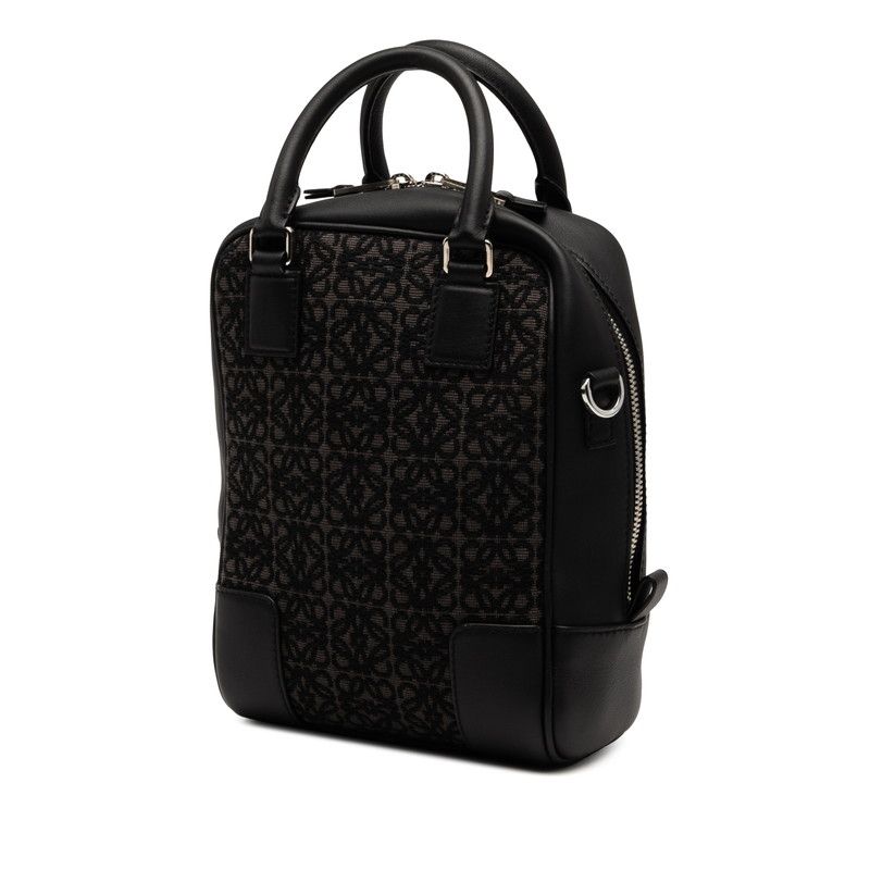 Loewe Anagram Amazona 15 Shoulder Bag 2-Way Black Gray Canvas Leather — view 2