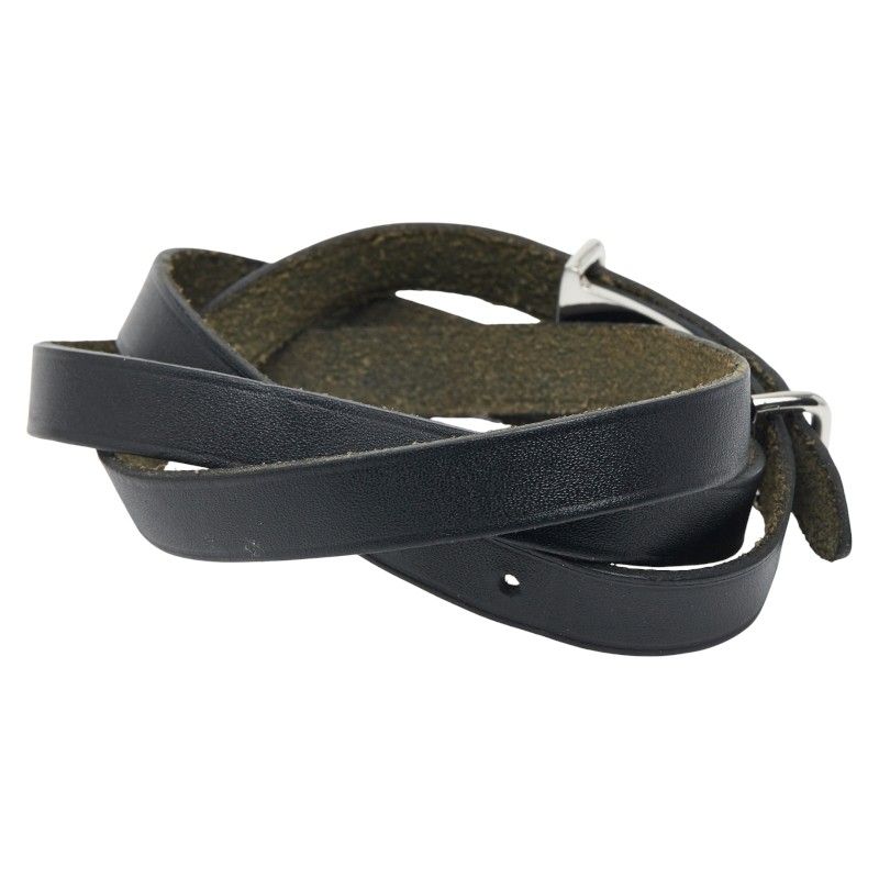 Hermes Api 2 Black Silver Leather Metal Belt — view 3