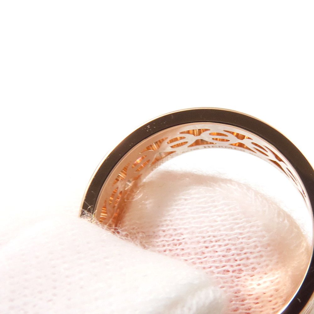 Hermes Ring Chaine D'ancre Divine PM Diamond Total 18K Pink Gold — view 7