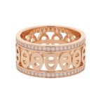 Hermes Ring Chaine D'ancre Divine PM Diamond Total 18K Pink Gold — view 4