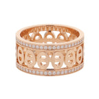 Hermes Ring Chaine D'ancre Divine PM Diamond Total 18K Pink Gold — view 2