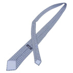 Hermes 5560 MA Clavat 100% Silk Chaine D'Ancre All Over Tie Blue — view 5
