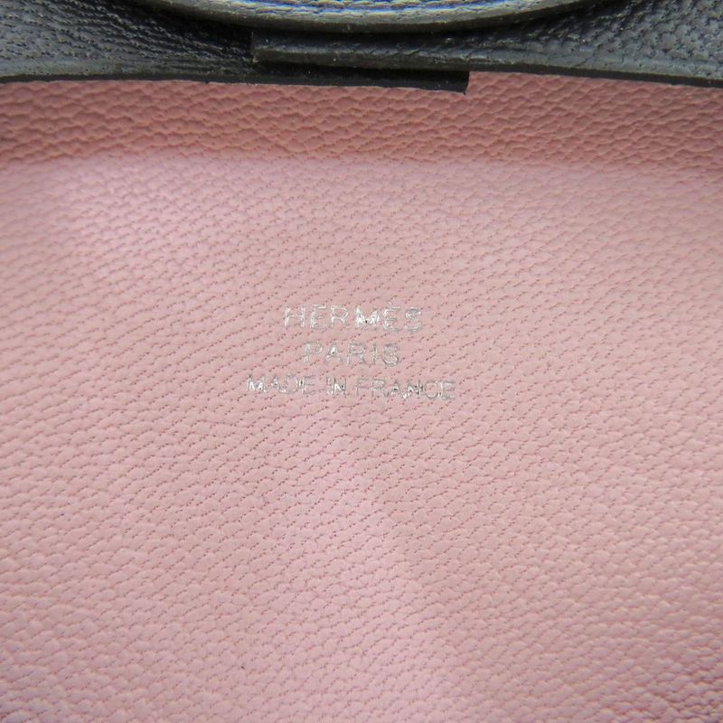 Hermes Bastia Verso Chevre Blue Eau Chien Coin Case Wallet — view 7