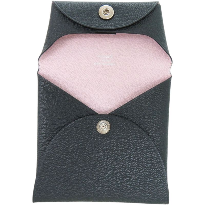 Hermes Bastia Verso Chevre Blue Eau Chien Coin Case Wallet — view 6