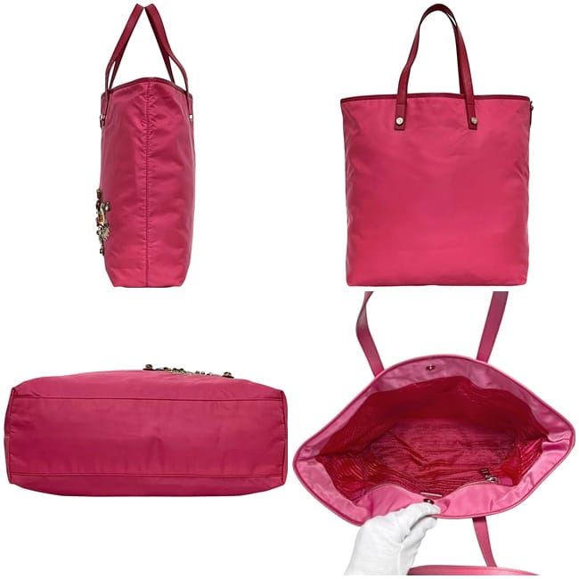 Prada Tote Bag Pink Tessuto B4605 C Nylon — view 2
