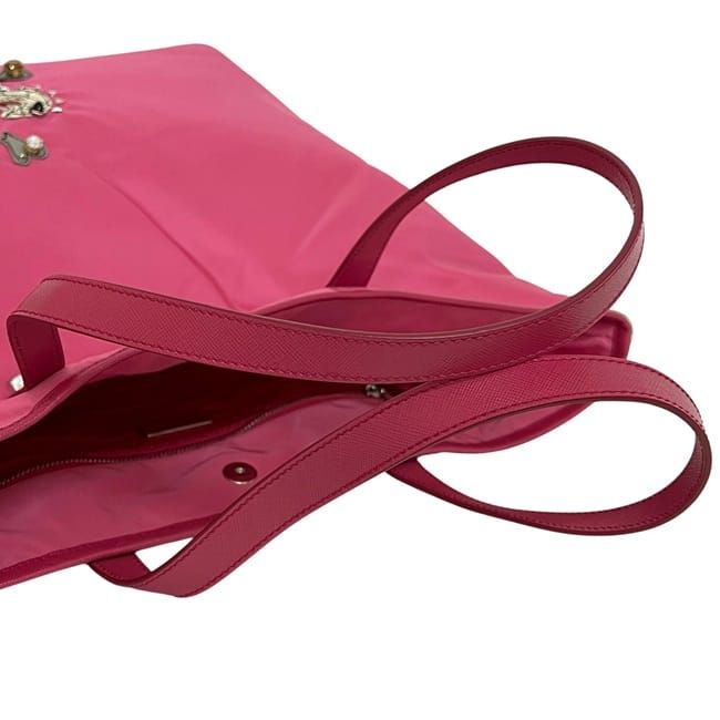 Prada Tote Bag Pink Tessuto B4605 C Nylon — view 9