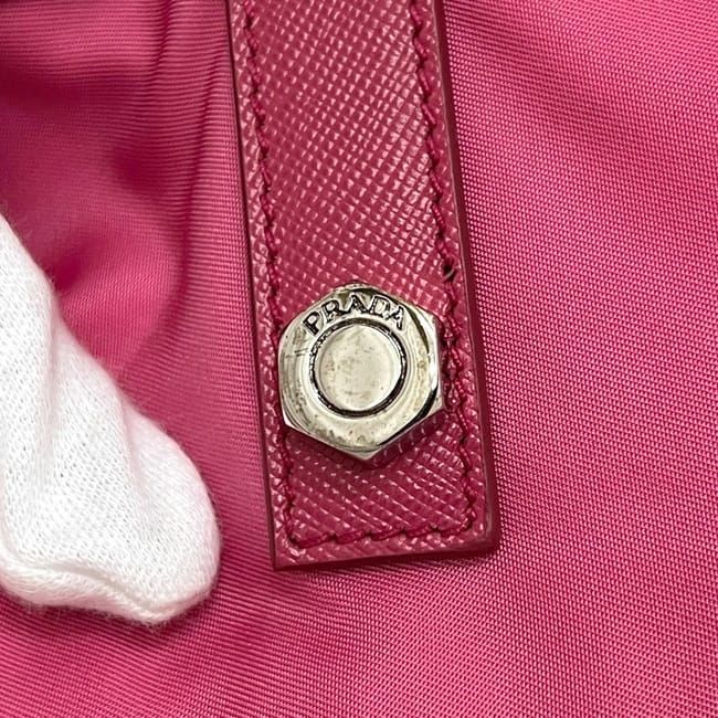 Prada Tote Bag Pink Tessuto B4605 C Nylon — view 8