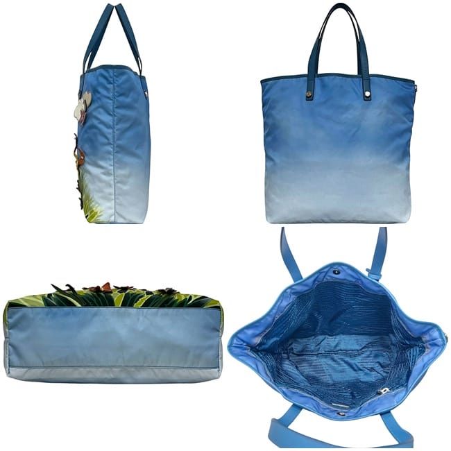 Prada Tote Bag Blue Tessuto 2010 Limited Edition — view 2