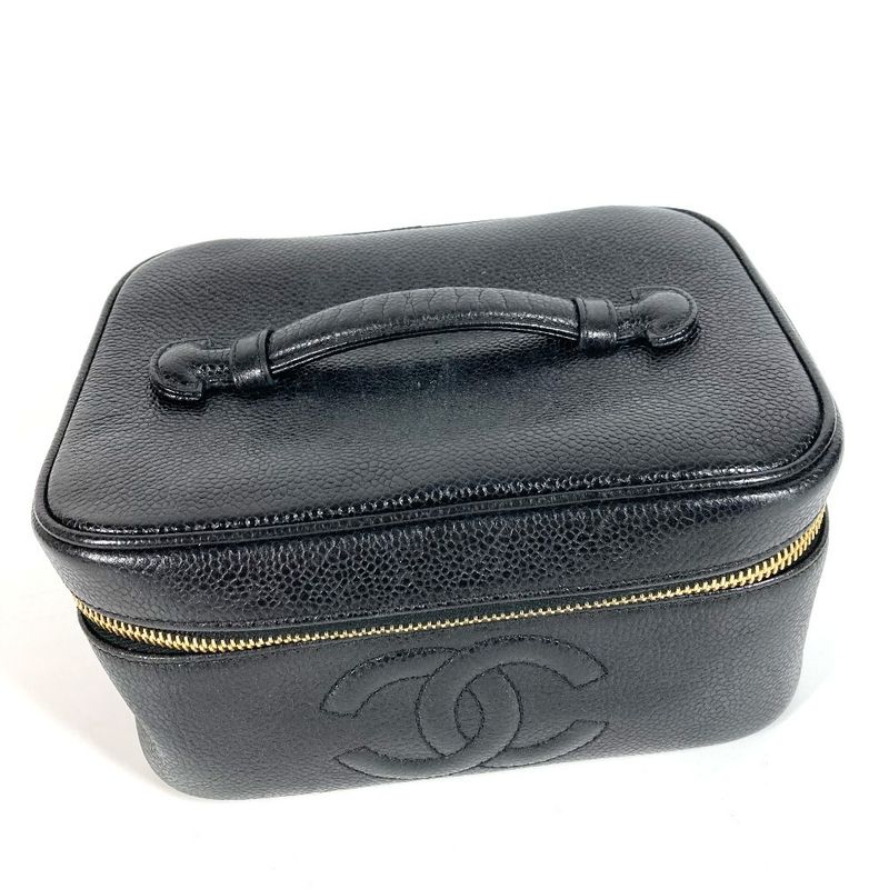Chanel Handbag CC Coco Logo Caviar Leather Black — view 3