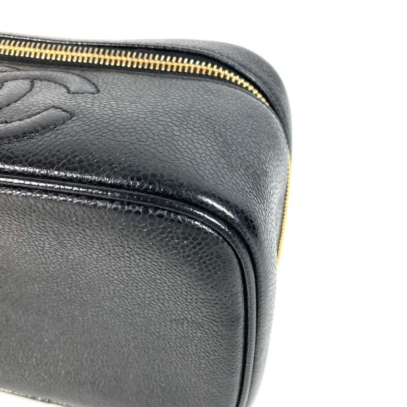 Chanel Handbag CC Coco Logo Caviar Leather Black — view 7
