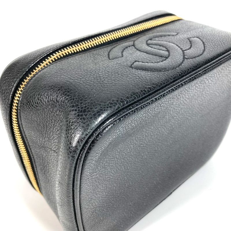 Chanel Handbag CC Coco Logo Caviar Leather Black — view 6