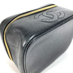 Chanel Handbag CC Coco Logo Caviar Leather Black — view 6