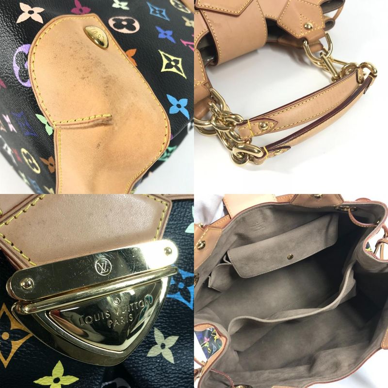 Louis Vuitton Shoulder Bag Ursula Monogram Multicolor Canvas Noir Black — view 8