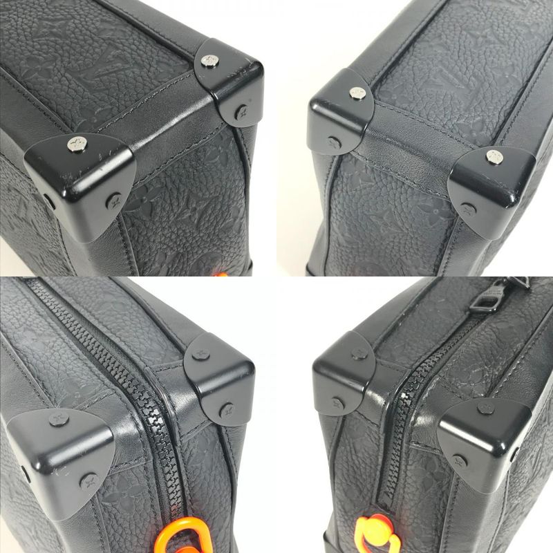 Louis Vuitton Shoulder Bag Soft Trunk Taurillon Leather Noir Black — view 7