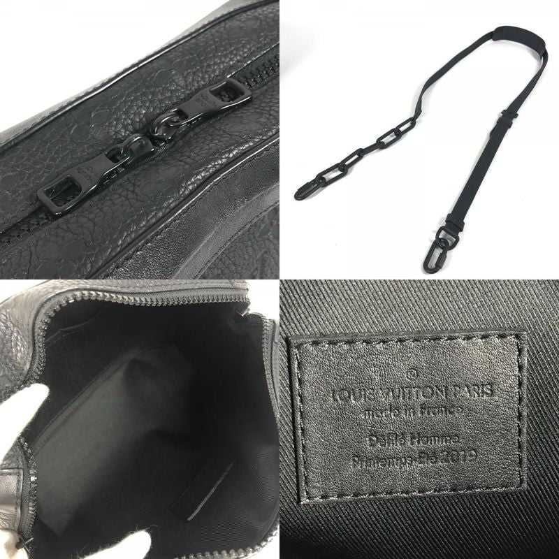 Louis Vuitton Shoulder Bag Soft Trunk Taurillon Leather Noir Black — view 8