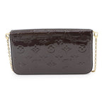 Louis Vuitton Monogram Vernis Pochette Felicie Chain Wallet Leather Amarante — view 2