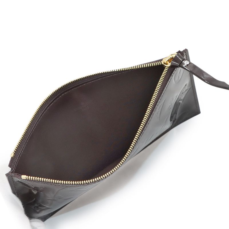 Louis Vuitton Monogram Vernis Pochette Felicie Chain Wallet Leather Amarante — view 8
