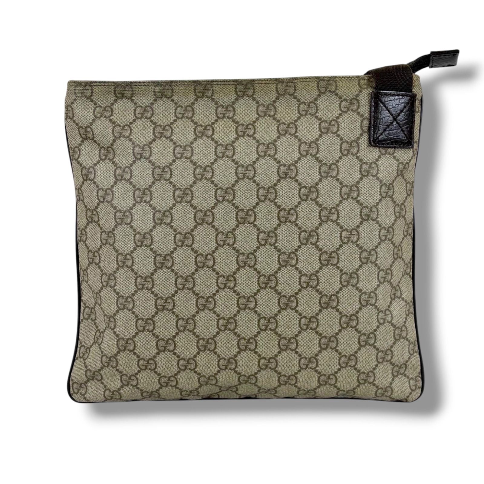Gucci Crossbody Bag Shoulder GG Supreme Beige Brown Leather — view 9