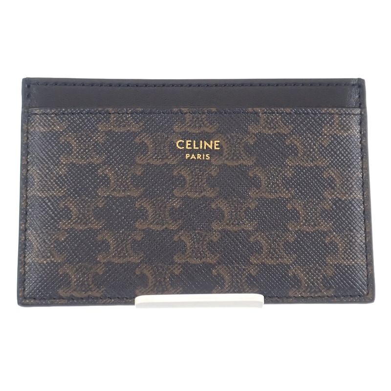 Celine Card Holder 10 B702 Bq4.38 no Case Calf Black — view 3