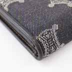 Celine Triomphe Denim Navy Blue Long Wallet — view 6