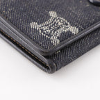 Celine Triomphe Denim Navy Blue Long Wallet — view 4