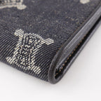 Celine Triomphe Denim Navy Blue Long Wallet — view 7