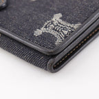 Celine Triomphe Denim Navy Blue Long Wallet — view 5