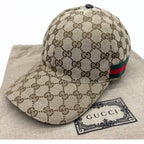 Gucci Web Stripe GG Canvas Baseball Cap Hat — view 2