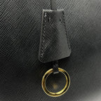 Prada Saffiano Leather 2-Way Bag Handbag Black — view 7
