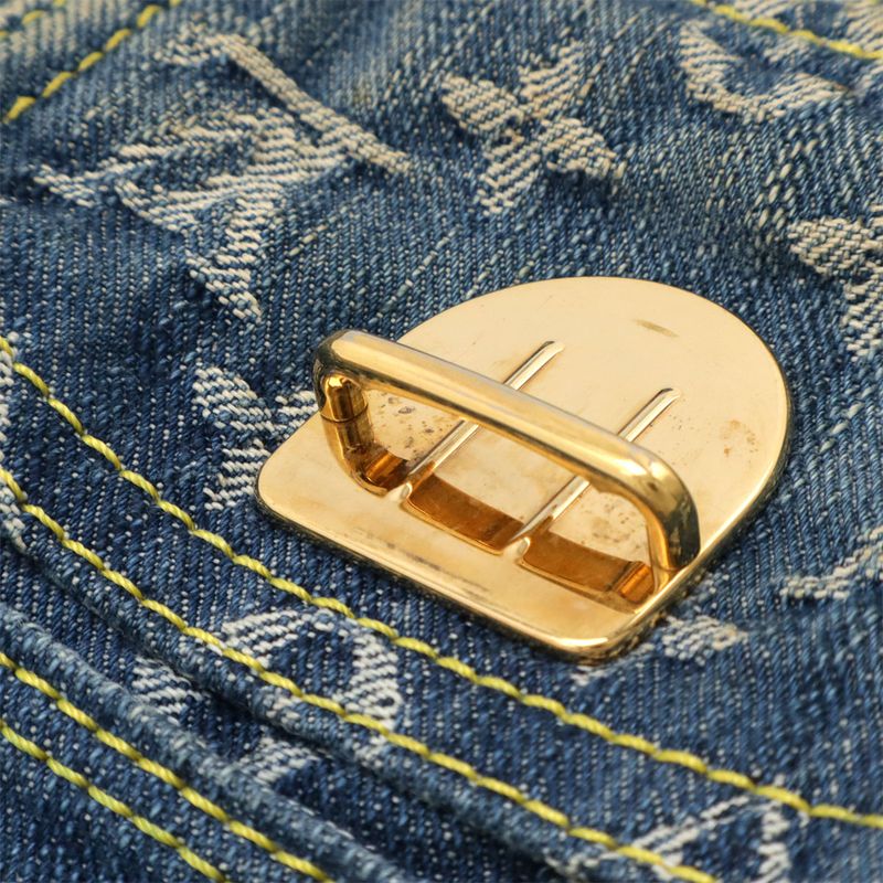 Louis Vuitton Monogram Denim Baggy GM Shoulder Bag Crossbody Long — view 9