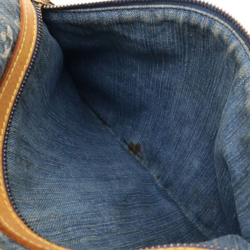 Louis Vuitton Monogram Denim Baggy GM Shoulder Bag Crossbody Long — view 8