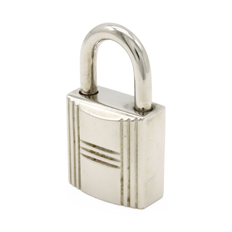 Hermes Cadenas Padlock No121 key Keyed Metal Silver — view 3