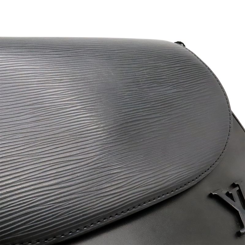 Louis Vuitton Epi Luna Handbag 2-Way Shoulder Bag Noir Black Silver Hardware — view 9
