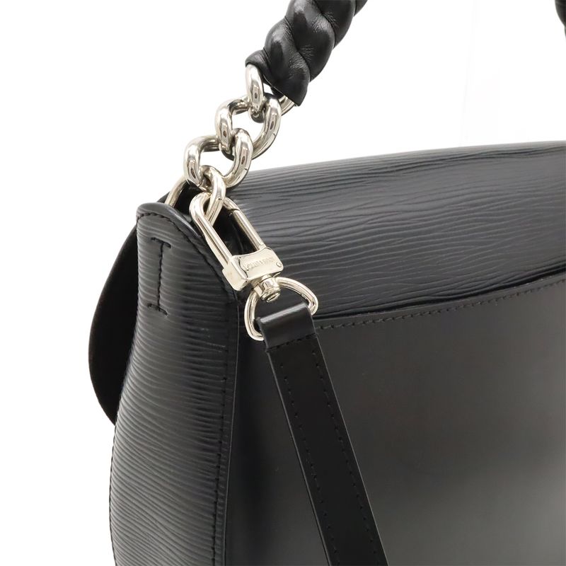 Louis Vuitton Epi Luna Handbag 2-Way Shoulder Bag Noir Black Silver Hardware — view 5