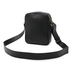 Gucci Print Messenger Bag Shoulder Crossbody Leather Black Gold Hardware — view 2