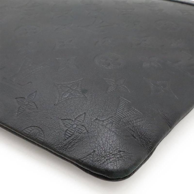 Louis Vuitton Monogram Shadow Pochette Discovery Clutch Bag Second — view 3