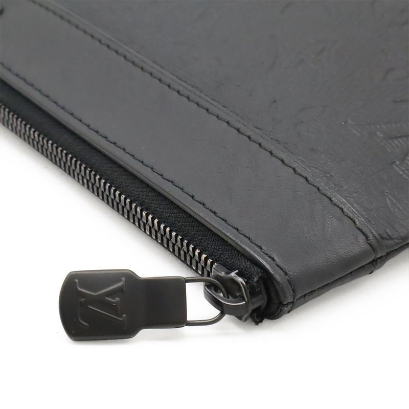 Louis Vuitton Monogram Shadow Pochette Discovery Clutch Bag Second — view 4