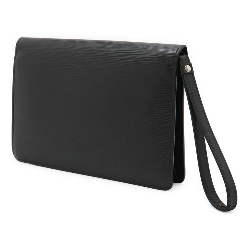 Louis Vuitton Epi Pochette Serie Dragonne Second Bag Noir Black Silver Hardware — view 2